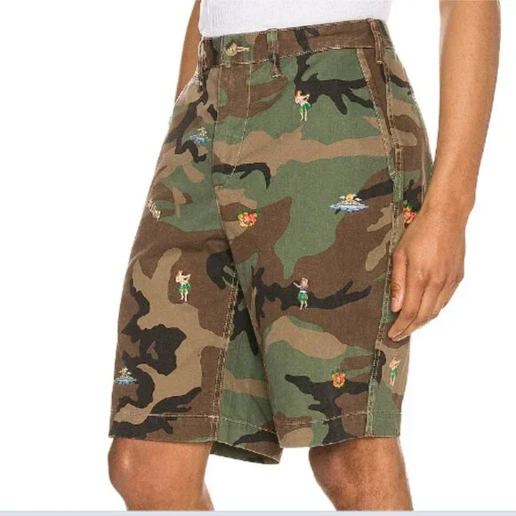 Polo Ralph Lauren Rugged Chino Shorts Surplus Camo Hula Aloha NWT Size 48 B Mens - Picture 12 of 12